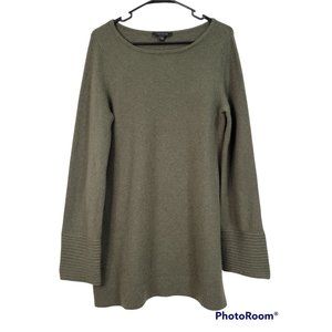Ann Taylor Wool Alpaca Blend Olive Green Long Sleeve Tunic Size Small